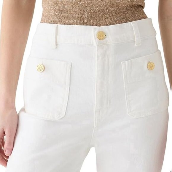 Sailor Mid-Rise Relaxed Demi-Boot Jean in White XS - Picture 3 of 16